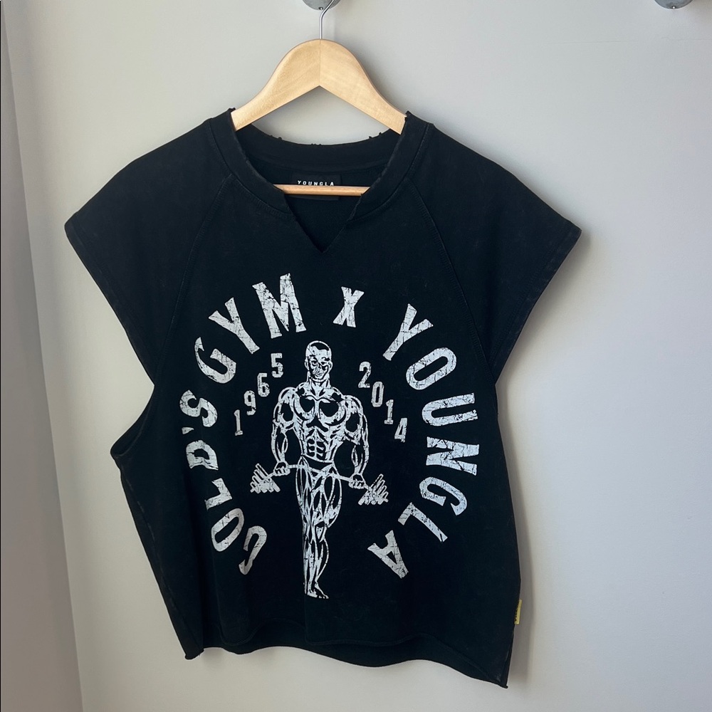 YoungLA Black Sleeveless Gym Shirt